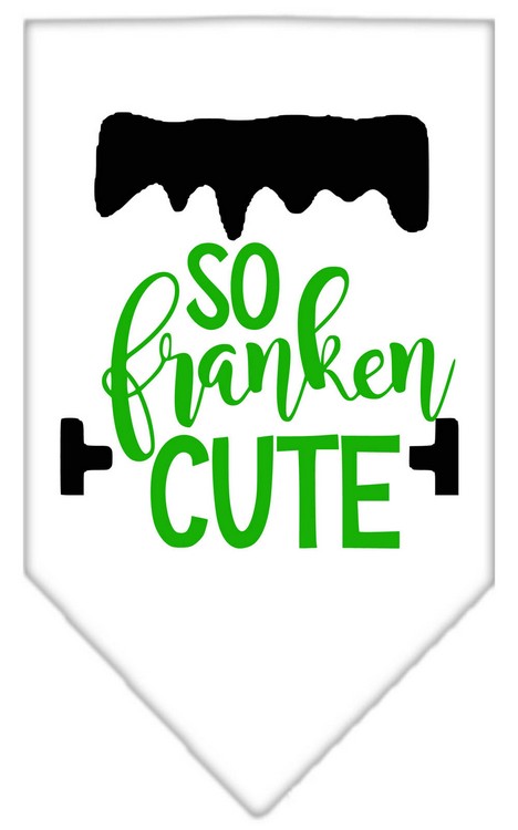 So Franken Cute Screen Print Bandana White Large